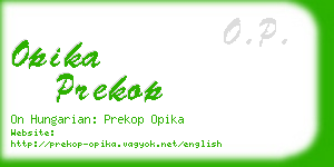 opika prekop business card